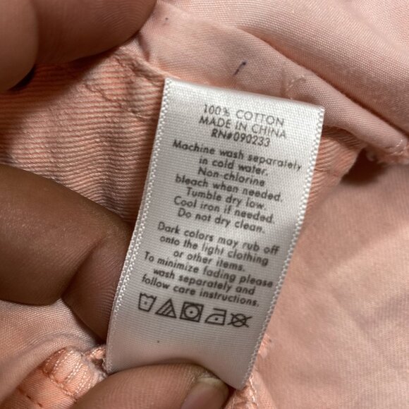 Bullhead Peach Sleeveless Denim Vest Frayed Armholes Button Front Womens Size M - Picture 5 of 9